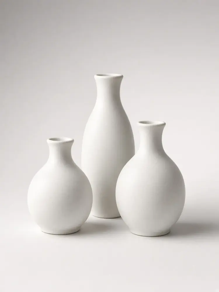 Ceramic Bud Vase Trio