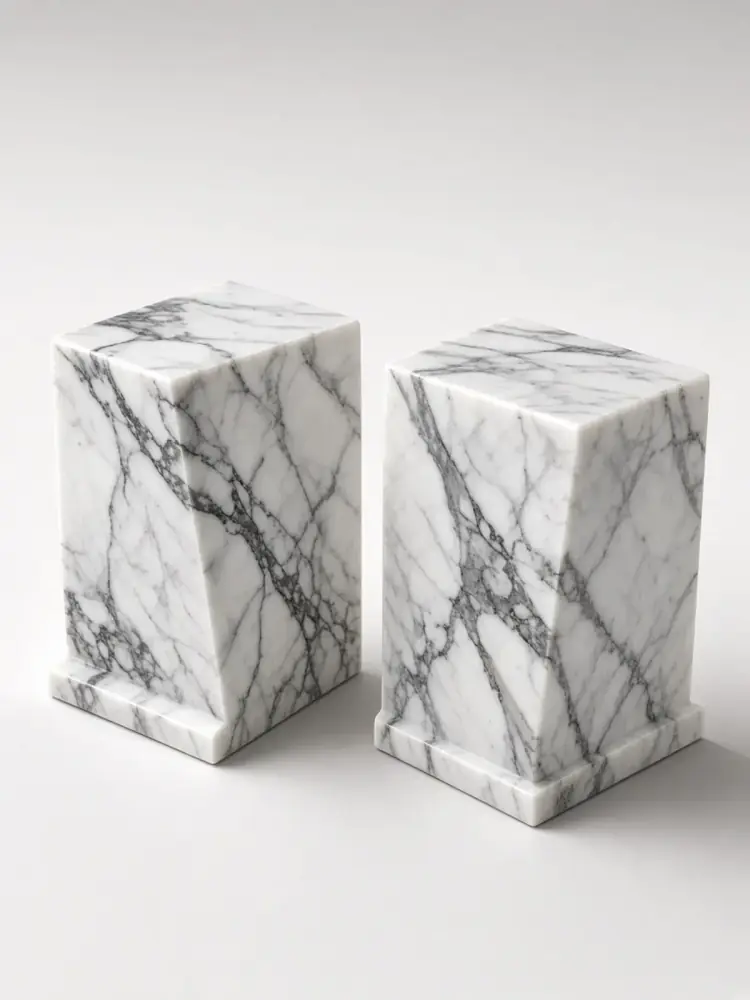 Marble Bookends Pair