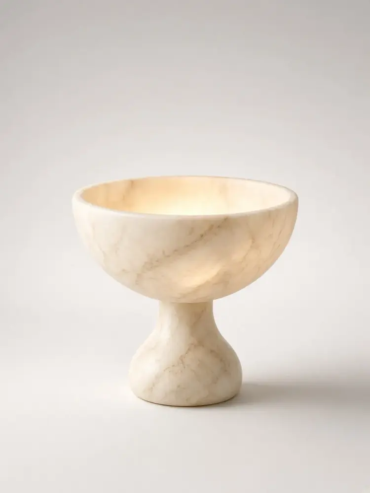 Alabaster Bowl Table Lamp