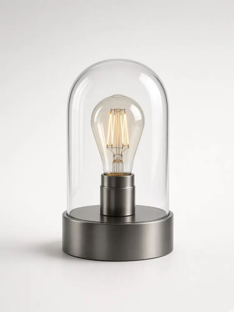 Cloche Glass Table Lamp