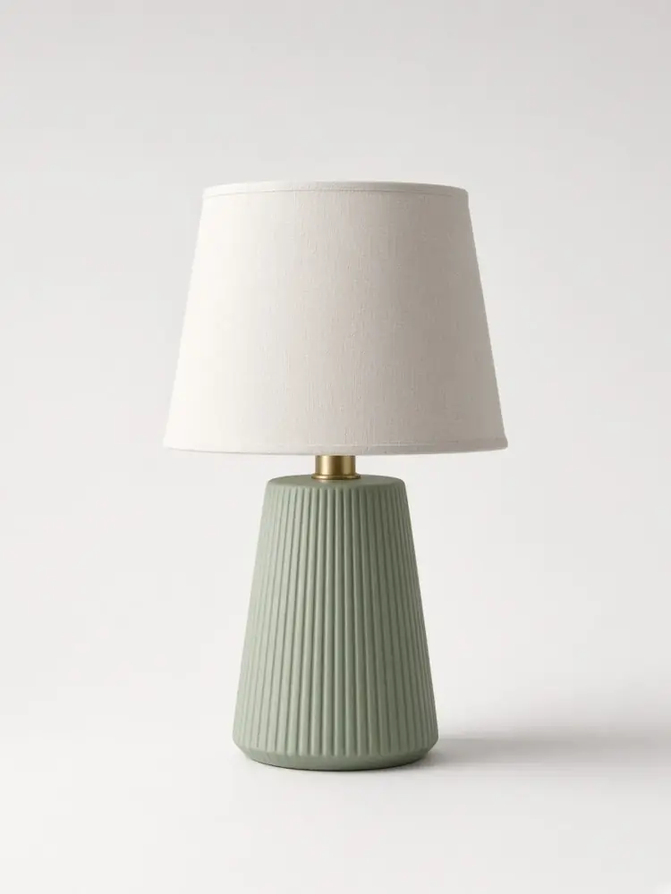 Ribbed Ceramic Accent Lamp