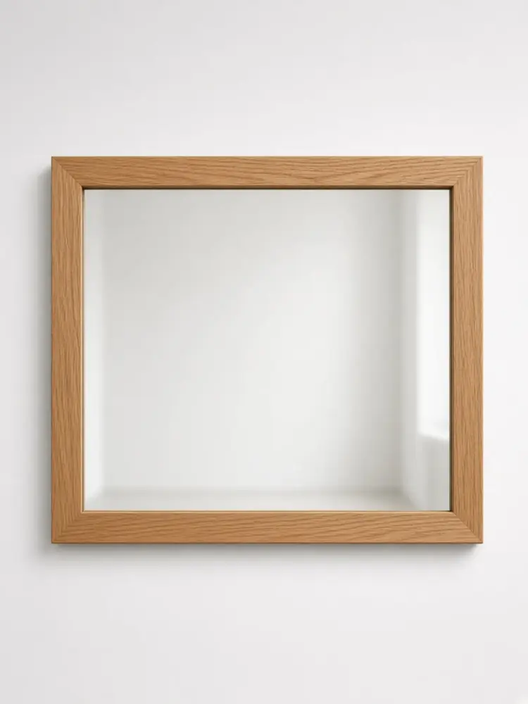 Rectangular Oak Frame Mirror