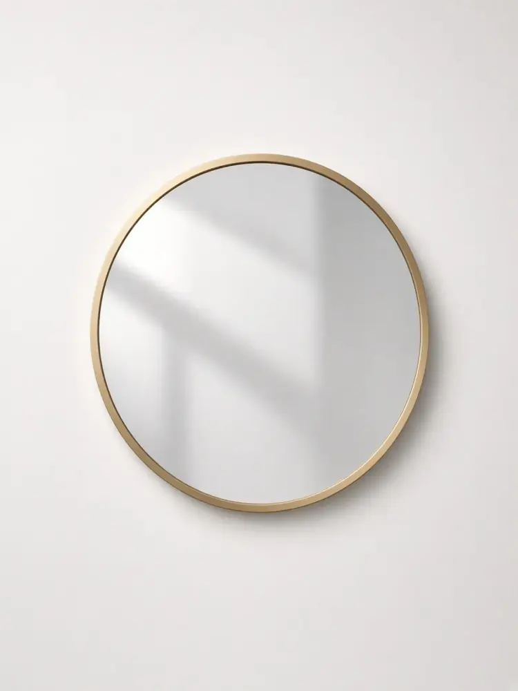 Round Brass Wall Mirror