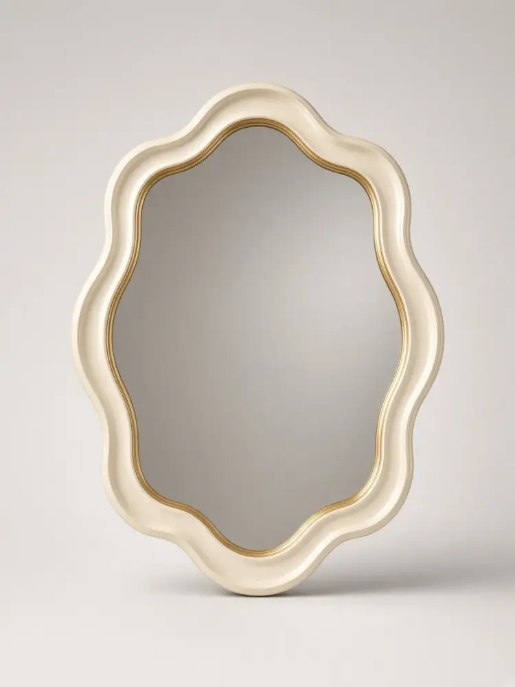 Scalloped Edge Vanity Mirror