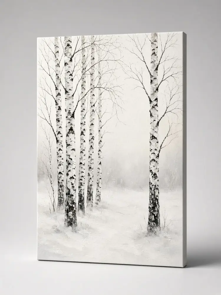 Winter Birch Grove
