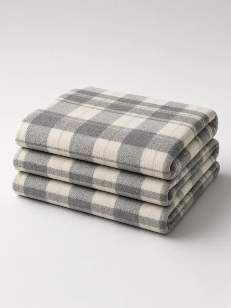 Flannel Checked Throw