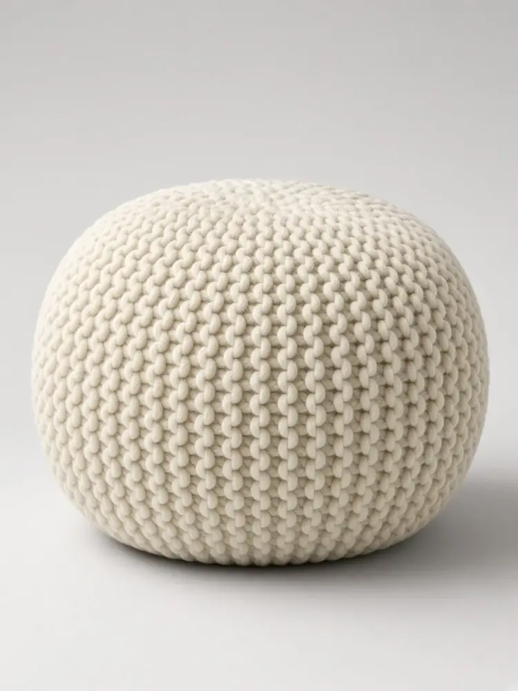 Knit Pouf Cover