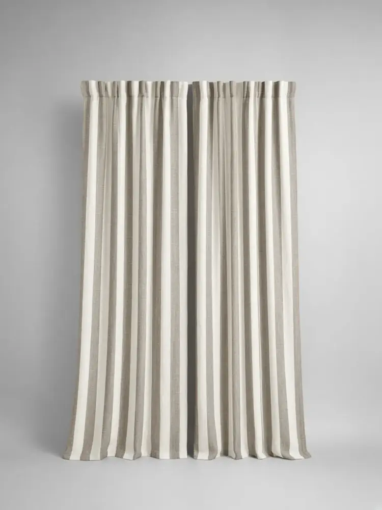 Striped Belgian Linen Curtains